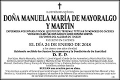 Manuela María de Mayoralgo y Martín